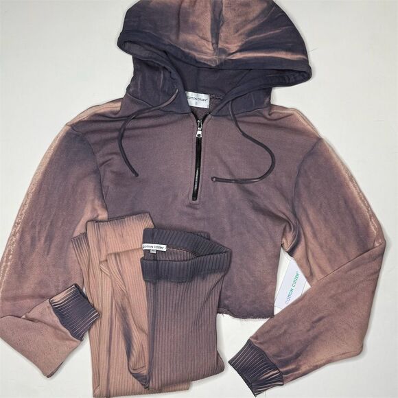 Cotton Citizen Other - Cotton Citizen Brown and Black Hoodie Set